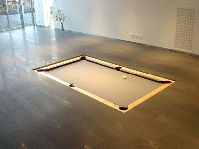 Pool-Billardtisch aus Edelstahl 